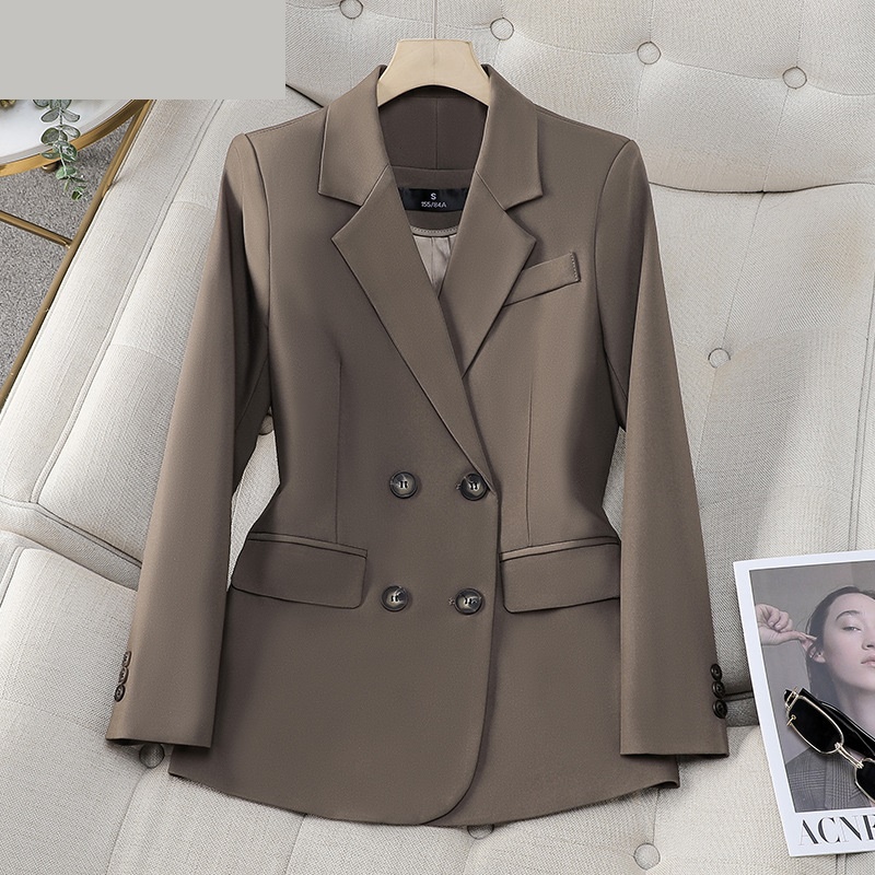 Formal Winter Wear Women Jacket - Высококачественный Женский блейзер, черный, коричневый двубортный