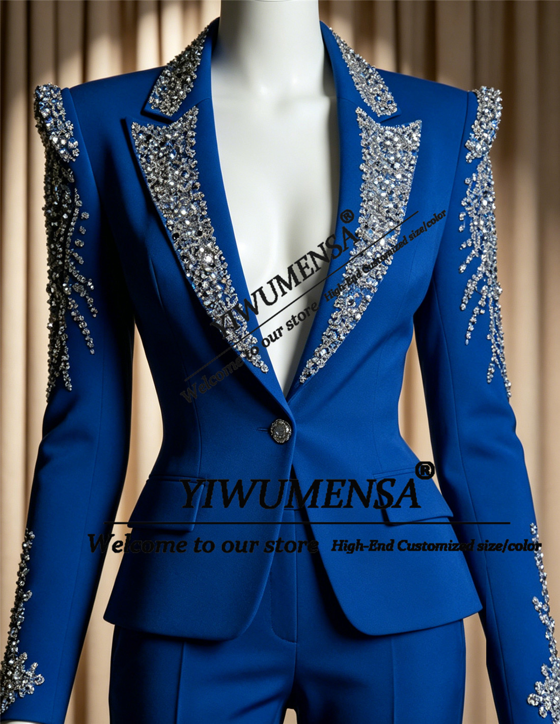Woman Formal Wear - Роскошные женские костюмы-двойки с кристаллами и