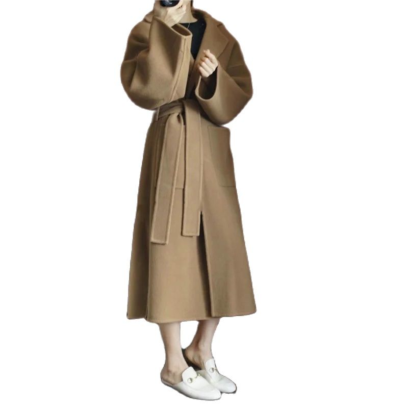 Women Formal Wear Coat - Элегантное женское длинное пальто из 100%
