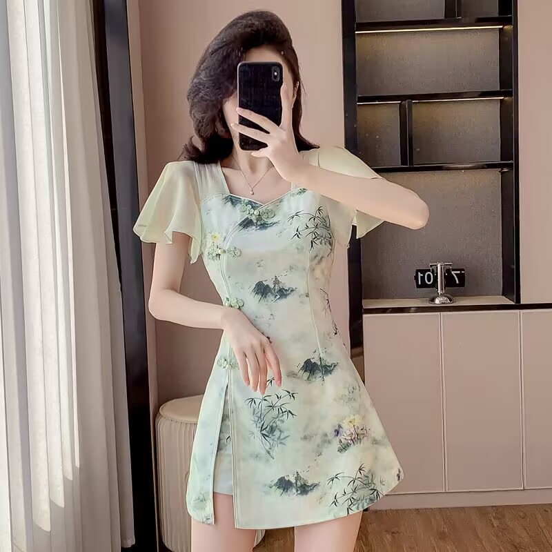Women Formal Wear For Summer - Летний комплект из двух предметов Cheongsam
