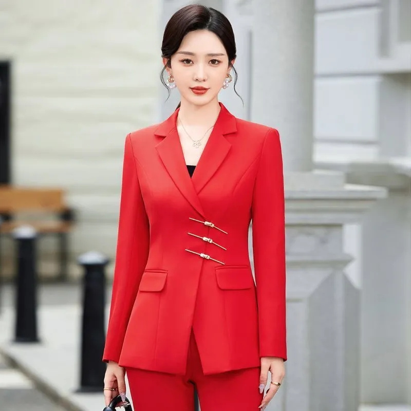 2025 модный белый, красный, че – обзор и цена Women Formal Wear Blazer Set
