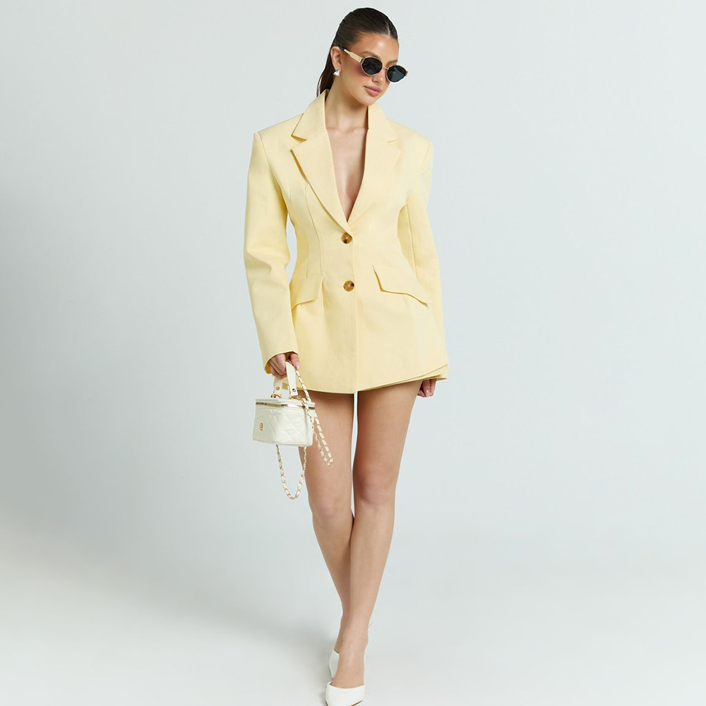 Светло-желтый женский костюм-д – обзор и цена Yellow Formal Wear Women