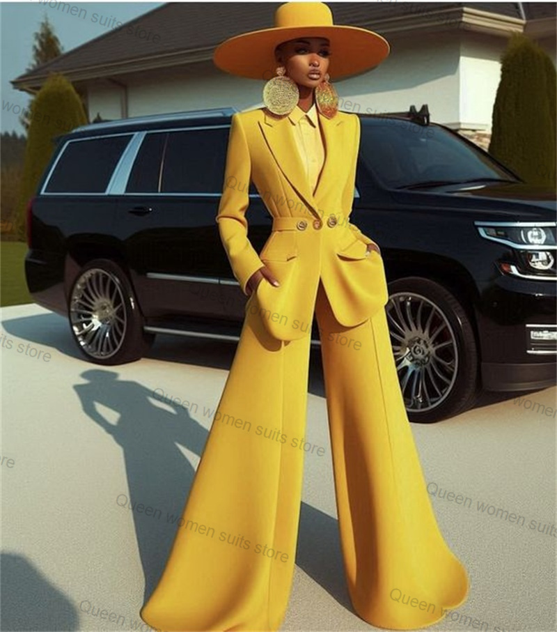Желтый хлопковый женский костю – обзор и цена Yellow Formal Wear Women