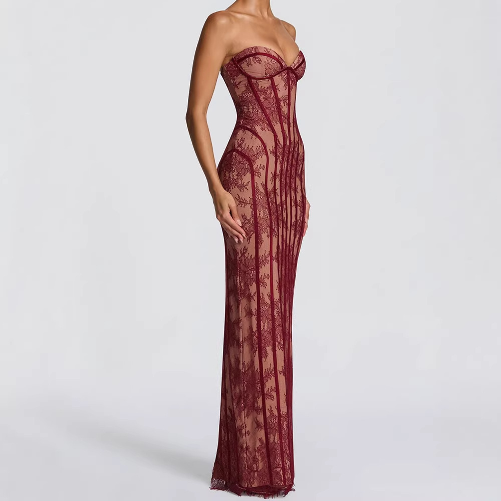 Платье макси без бретелек обле – обзор и цена Woman Formal Wear