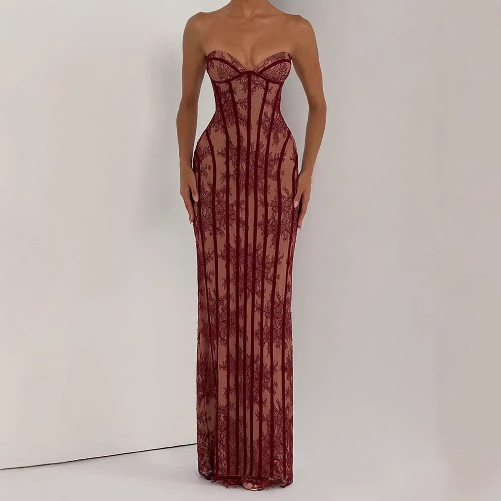 Платье макси без бретелек обле – обзор и цена Woman Formal Wear