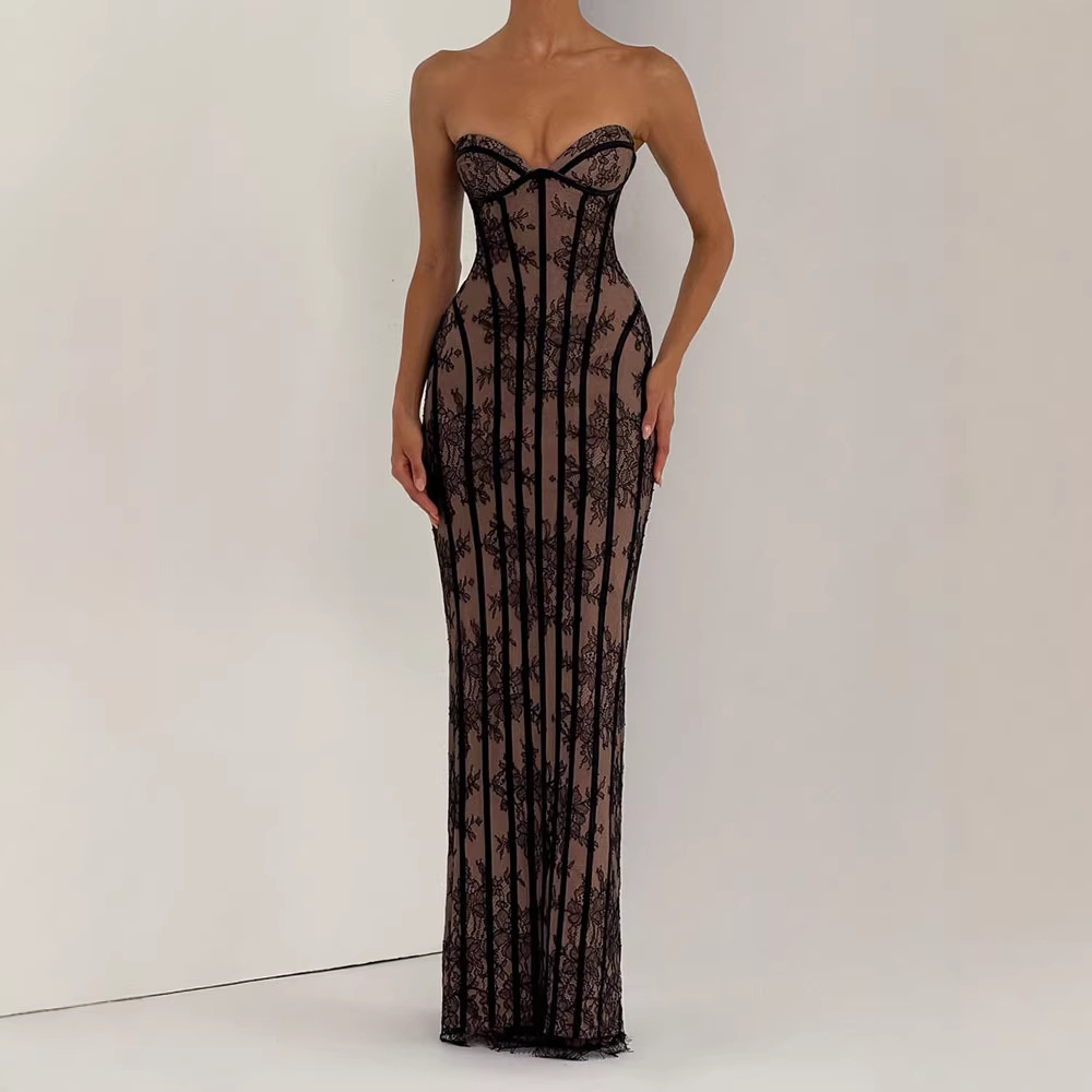 Платье макси без бретелек обле – обзор и цена Woman Formal Wear